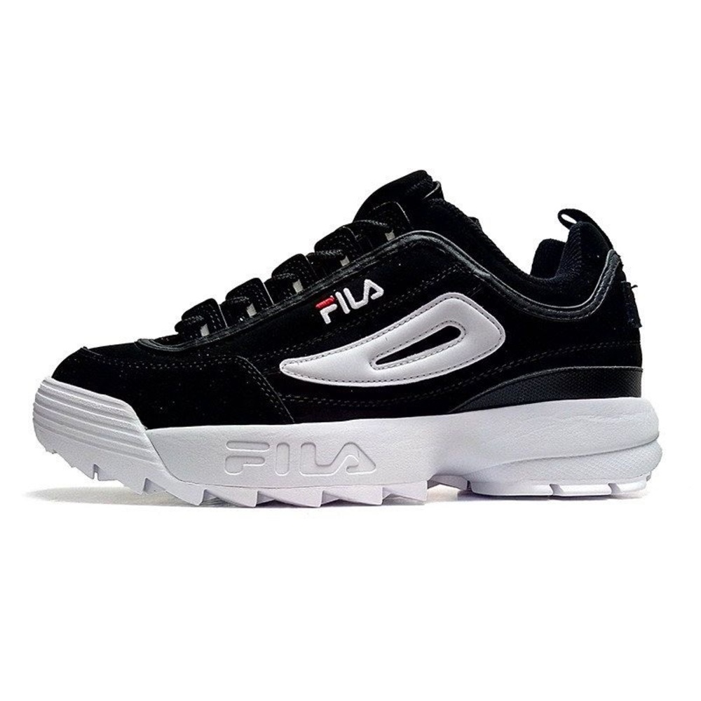 BNIB UO Fila Disruptor 2 Black & White Premium Platform S neakers